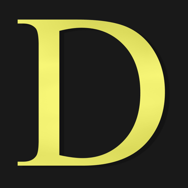 The Letter D in Shadowed Gold by ArtticArlo