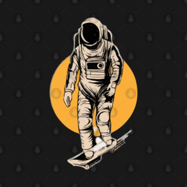 Disover Skateboard Astronaut In Space - Skateboard - T-Shirt