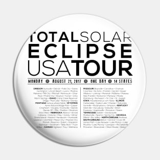 Total Solar Eclipse USA TOUR Pin