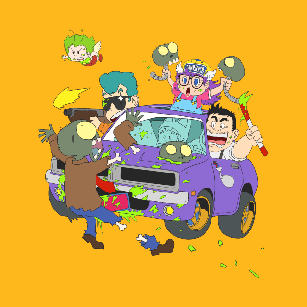 Doctor Slump zombie car rampage by sharknob