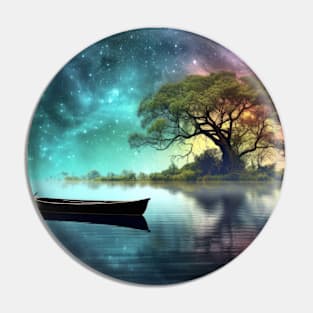 Tranquil Lake Nature World Fantastic Landscape Surrealist Pin