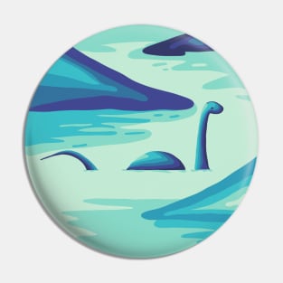 Teal Miss Nessie Pin