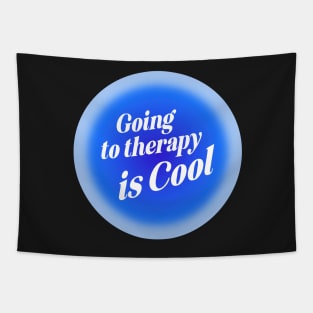 Mental Health Positive Quote Blue Aura Tapestry