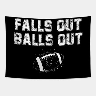 Falls Out Balls Out Football Vintage Thanksgiving Retro Tapestry