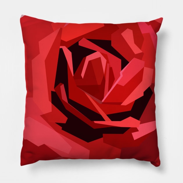 RED ROSE Pillow by erikhermawann22