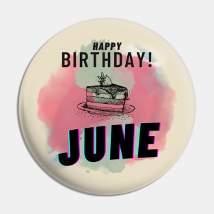 Birthday June #6 Pin