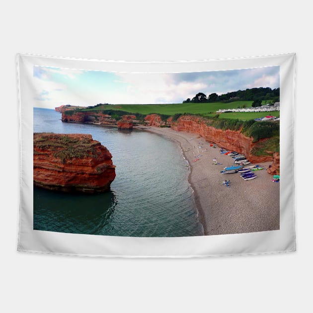 Ladram Bay Jurassic Coast Devon England Tapestry by Andy Evans Photos