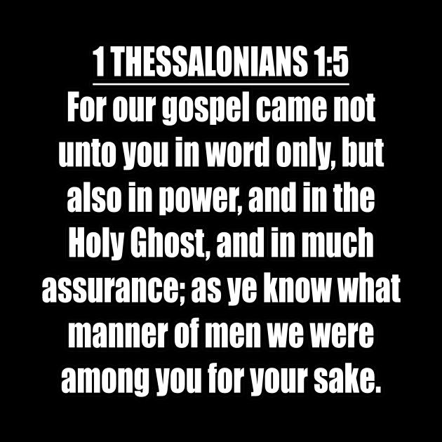 Bible Verse 1 Thessalonians 1:5 by Holy Bible Verses