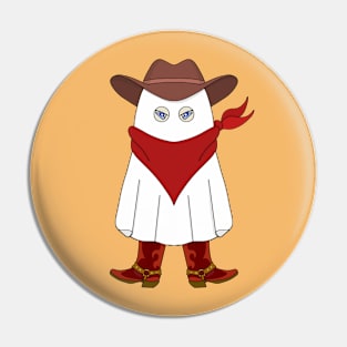 Halloween Ghost Cowboy Pin