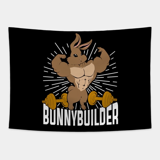 Bunnybuilder Funny Bodybuilding Bodybuilder Gift Tapestry by Dolde08