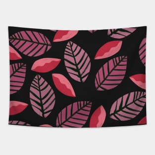 Pink leaves Tapestry