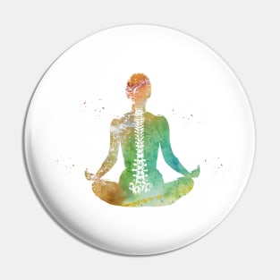 Meditating Woman Pin