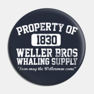 Property of Weller Brothers White Distressed Pin