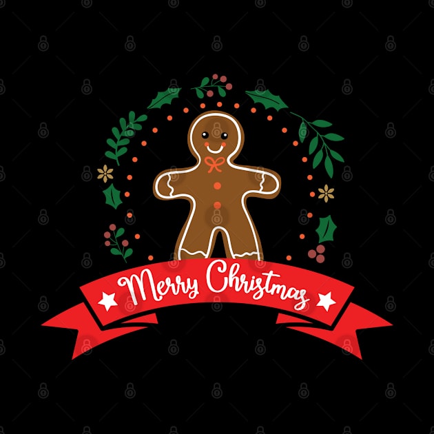 Merry Christmas gingerbread man by holidaystore