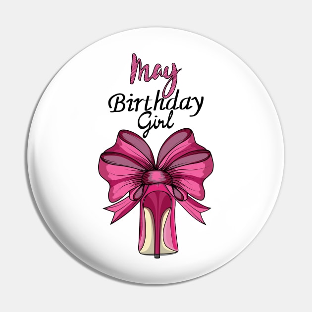 May Birthday Girl Pin by Designoholic