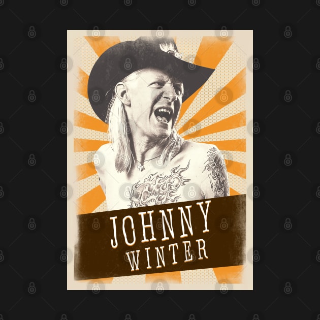 Vintage Aesthetic Johnny Winter 80s by SkulRose