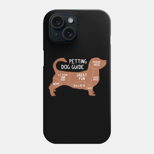 Basset Hound Dog Petting Guide Phone Case by blacklines