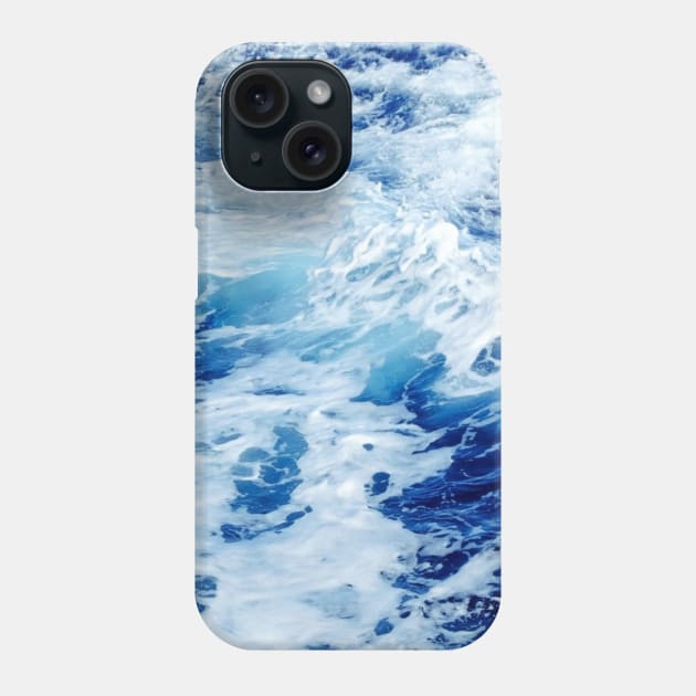 blue ocean waves design Phone Case by Artistic_st