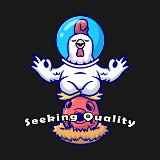 Easter Astronaut Egger Chicken Seeking Quality T-Shirt