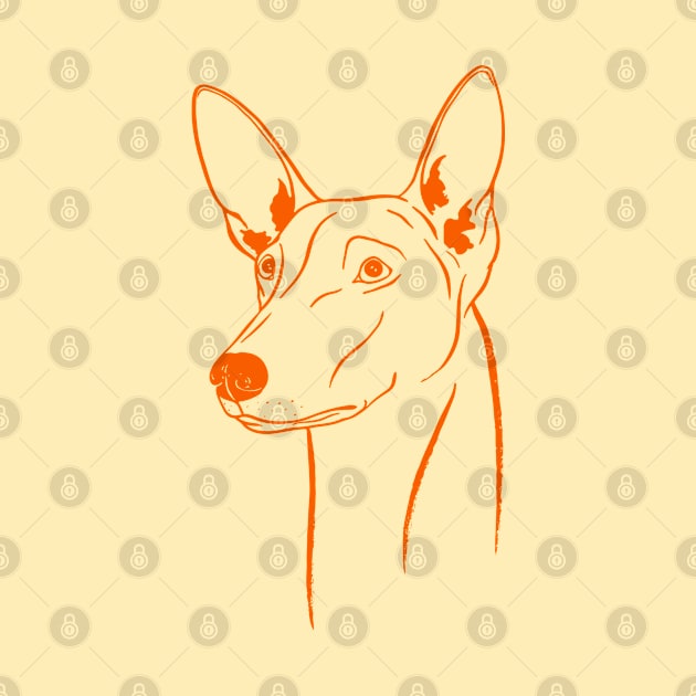 Pharaoh Hound (Sand and Orange) by illucalliart