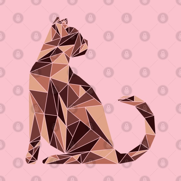 Animal cat geometric by Origami Fashion