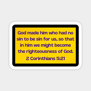 Bible Verse 2 Corinthians 5:21 Magnet