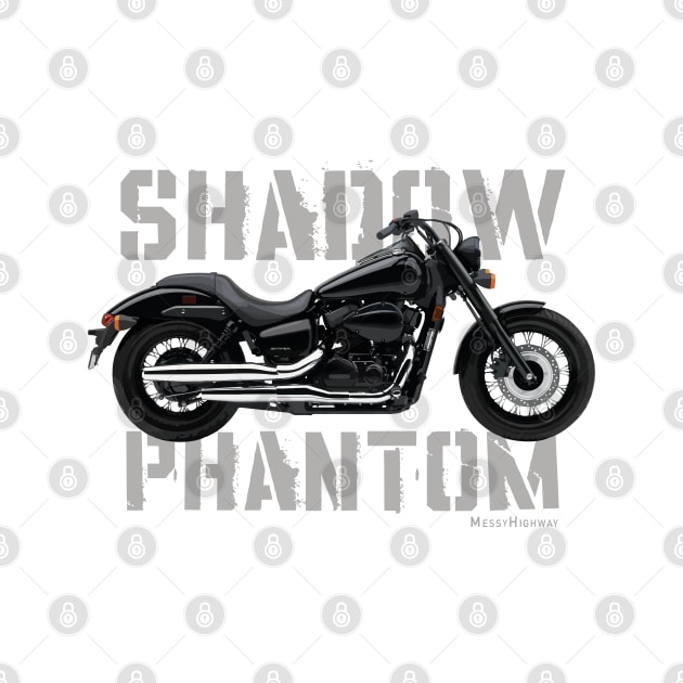 Honda Shadow Phantom 19 black, s by MessyHighway