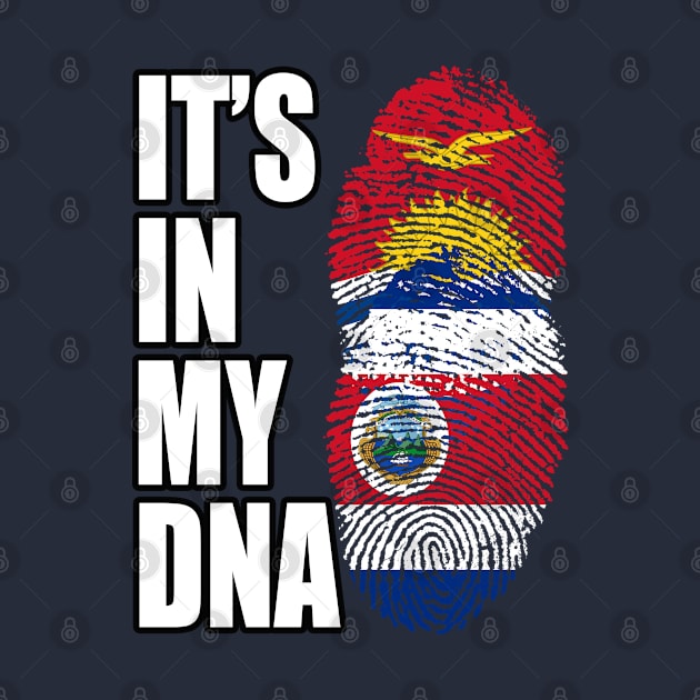 Costa Rican And Kiribati Mix DNA Heritage Flag by Just Rep It!!