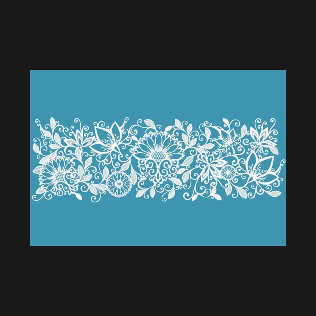 Scottish Thistle Pattern (Blue) by CeeGunn