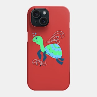 Aqua ocean animals - turtle Phone Case