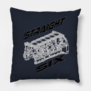 Engine Block Straight 6 (Black) Pillow