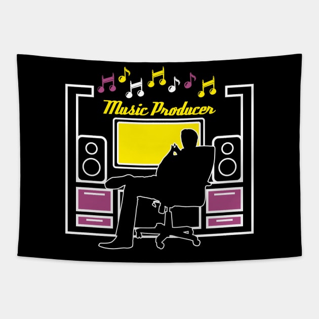Music Producer Beatmaker Elektronic Synthesizer Drum Machine Tapestry by FunnyphskStore