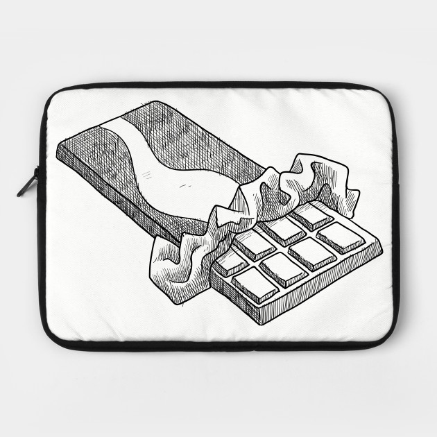 Chocolate Bar Drawing Chocolate Laptop Case Teepublic