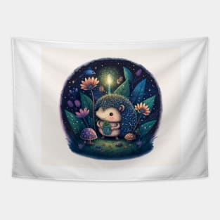 Hedgehog Fairy Tale Scene Tapestry