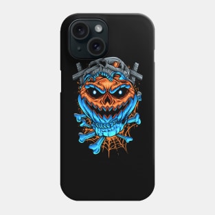 PUMPKIN SKULL HEAD Phone Case