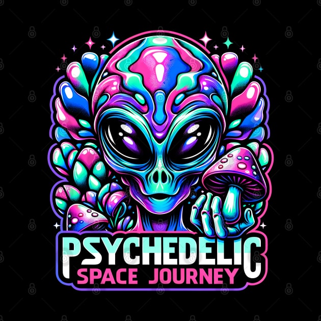 Psychedelic Space Journey - Alien by Neon Galaxia