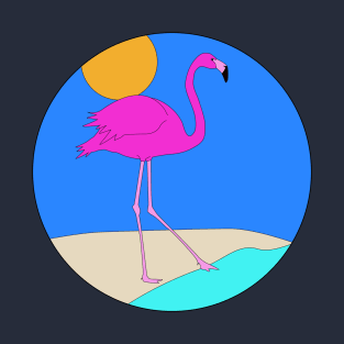 Pink Flamingo Testing the Waters T-Shirt