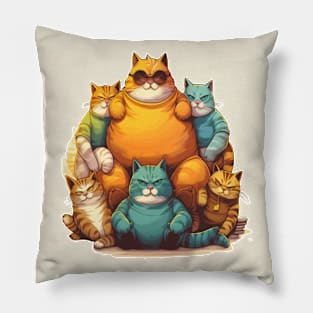 CATS FAMILY PHOTO Pillow