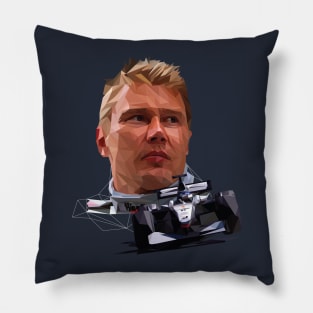 Mika Hakkinen low poly Pillow