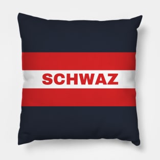 Schwaz City in Austrian Flag Pillow
