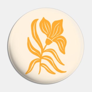 Yellow Stylized Tulip Pin