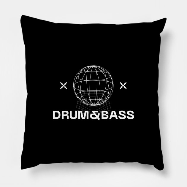 World of Drum & Bass Pillow by Drum And Bass Merch