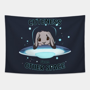 Lop bunny grey cuteness from other space Tapestry