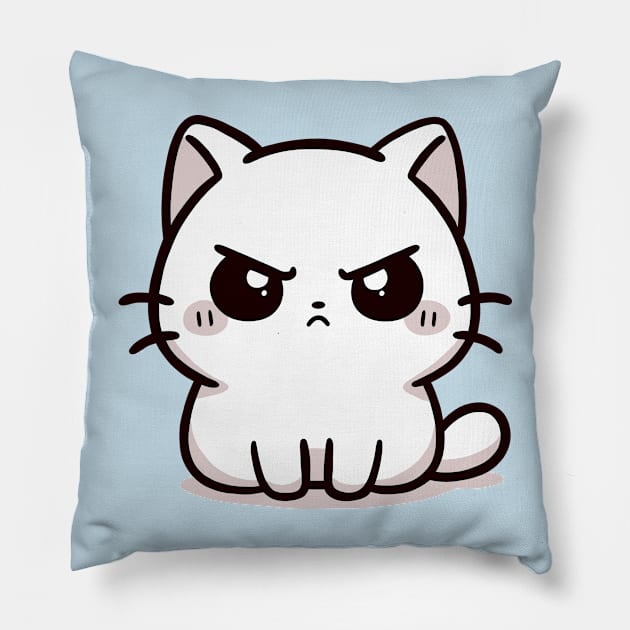 angry cat Pillow by ArtisticBox