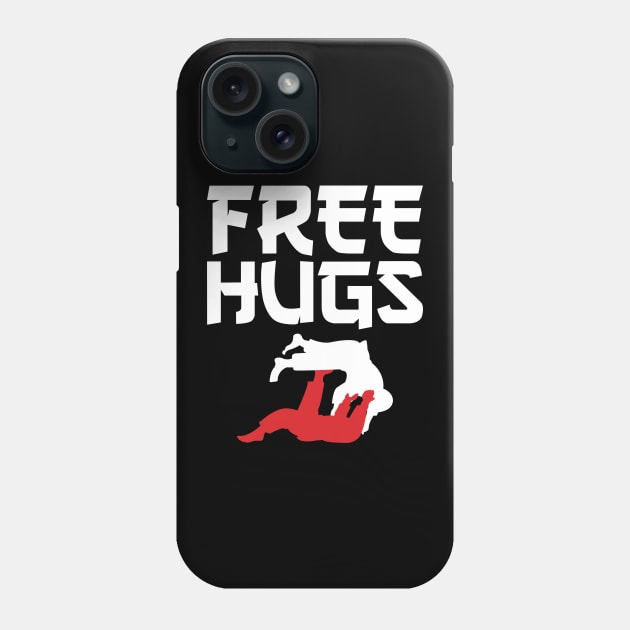 Funny Free Hugs BJJ Jiu-Jitsu Takedown Jiu Jitsu Phone Case by theperfectpresents