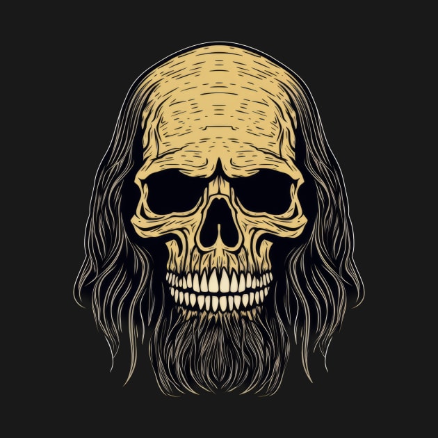 Skull with Beard by Merchgard