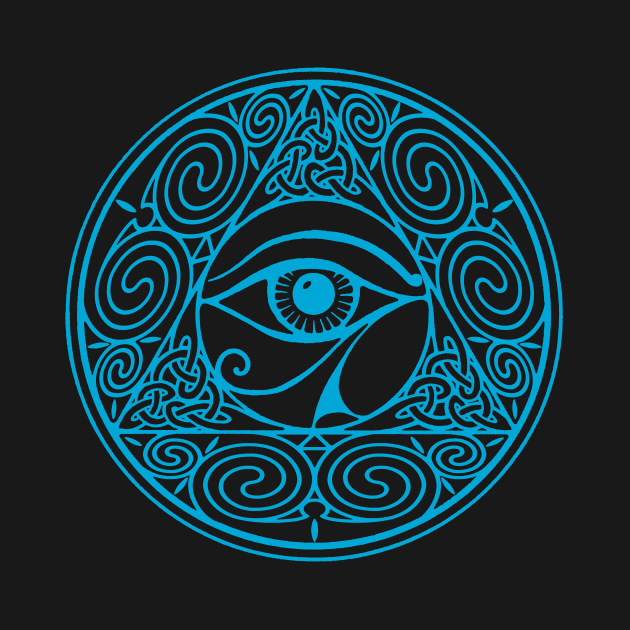 Celtic All Seeing Eye - blue by Dysis23A