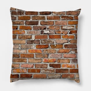 Brick Wall | Vintage | Realistic Brick Design | Background Pillow