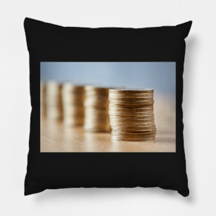 Stacks of coins Pillow