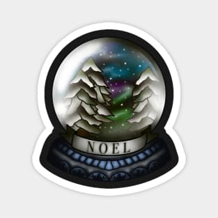 Winter Nights Holiday Snow Globe Magnet